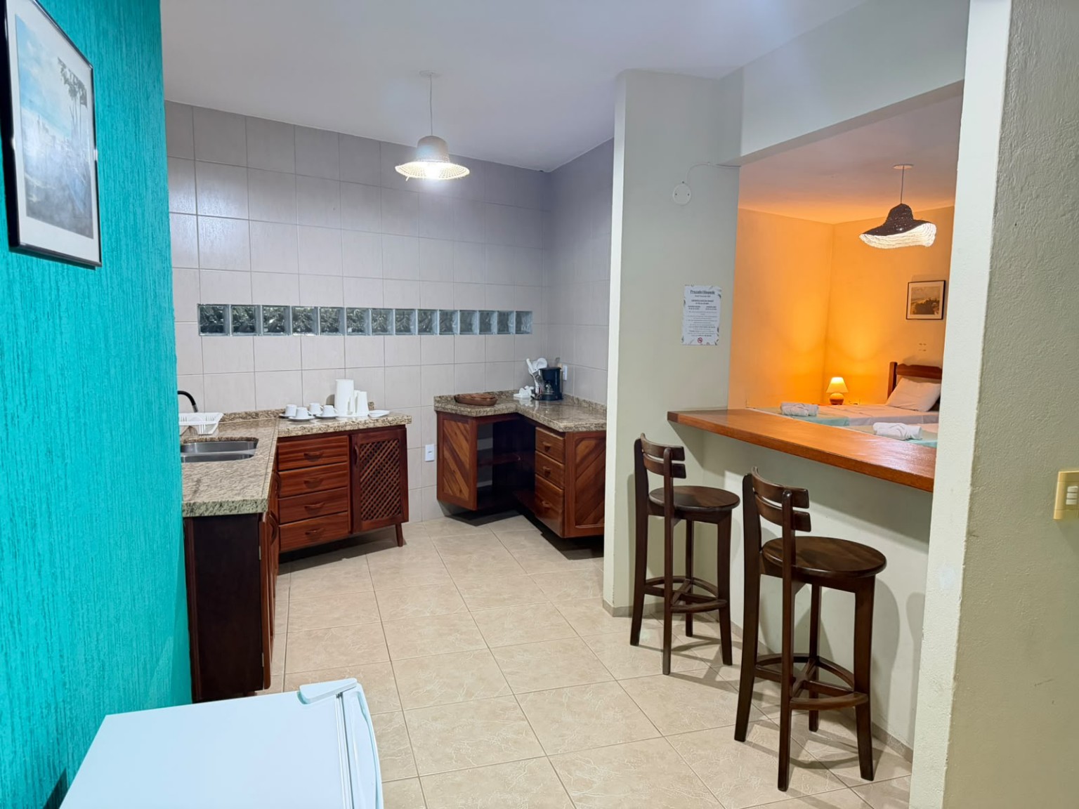 Área interna com apoio de cozinha